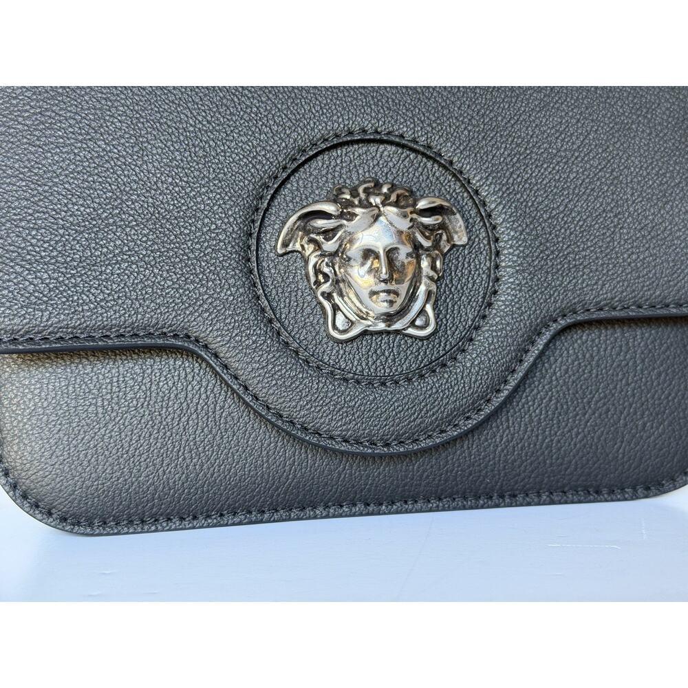 Versace Gold Medusa Head Leather Black Small Shoulder Bag 1008100 NWT $1750 - Picture 5 of 16